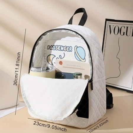 Rucsac damă Agneta cu model pisică și fluture – Stil casual și adorabil, TMPY151259 - Img 4