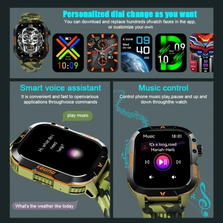 Ceas smartwatch sport, PMMD104806-NEGRU - Img 3