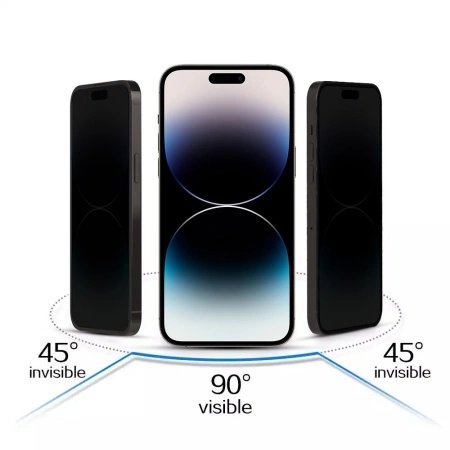 Folie Sticla Tempered Privacy Sticla pentru IPHONE 13/13 PRO Negru, MGPROB03574 - Img 4