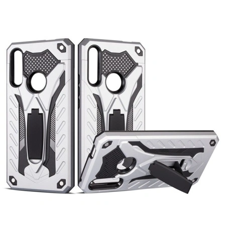 Husa Huawei P40 LITE E | Y7p - Military Defender Antisoc cu Suport Wide - Silver - Img 4