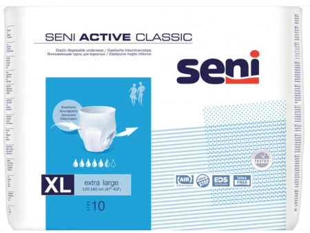 Scutece adulti Seni Active Classic , tip chilot, Extra Large, 10 buc - Img 2