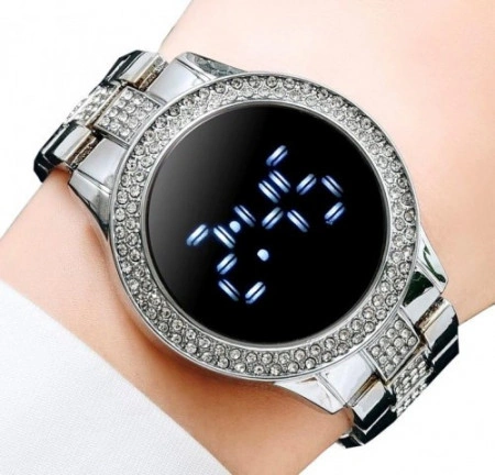 Ceas Dama Fashion Touch Screen Digital, Argintiu, LD092-V1 - Img 2