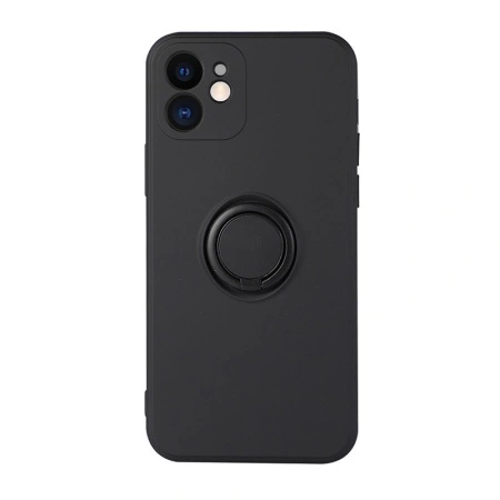Husa pentru SAMSUNG GALAXY S21 ULTRA, Vennus Silicone cu inel, negru - Img 2