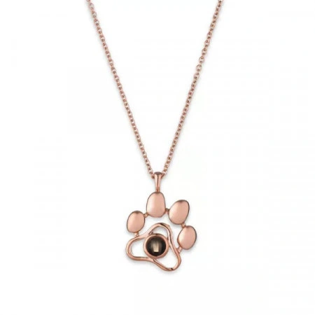 Lantisor Dama Paw "Te iubesc" 100 de limbi - roze COL153-V3 - Img 2
