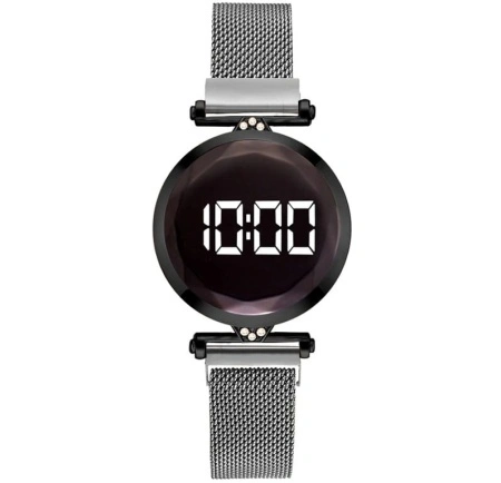 Ceas Dama Fashion Touch Screen Digital, Argintiu, LD093-V1 - Img 3