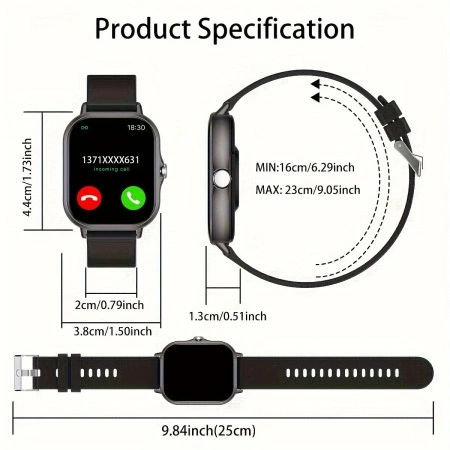 Ceas Smartwatch pentru barbati si femei, PMYC259148-GRI - Img 4
