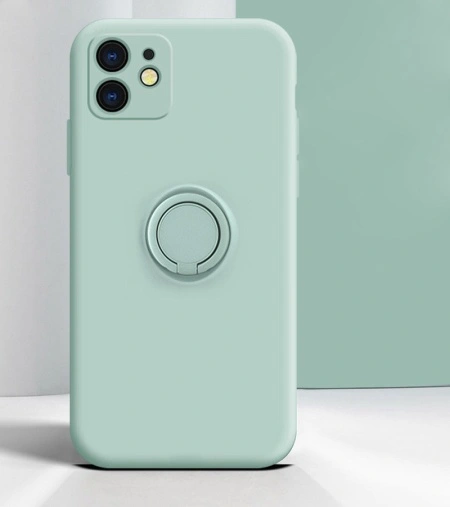 Husa pentru SAMSUNG GALAXY S21 ULTRA, Vennus Silicone cu inel, menta - Img 3