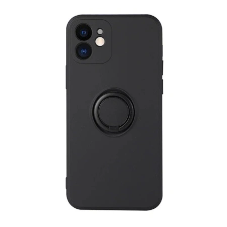 Husa pentru Xiaomi MI 11 PRO, Vennus Silicone cu inel, negru - Img 2