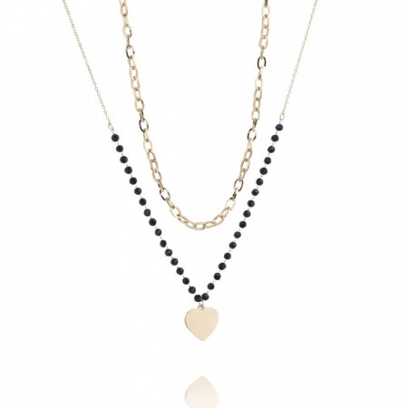 Colier fashion, placat cu aur 14K, PMNST14733 - Img 2