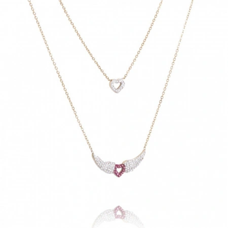 Colier fashion, placat cu aur 14K, PMNST15053 - Img 2