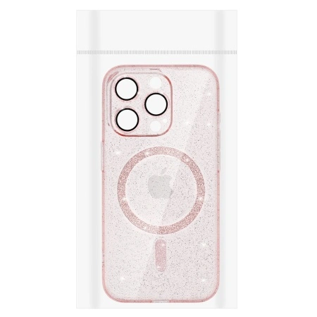 Glitter Magsafe Case for Samsung Galaxy S25 Ultra pink clear, POK064478 - Img 3