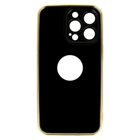 Husa din silicon Beauty pentru Iphone 14, negru/ auriu, POK051965 - Img 2
