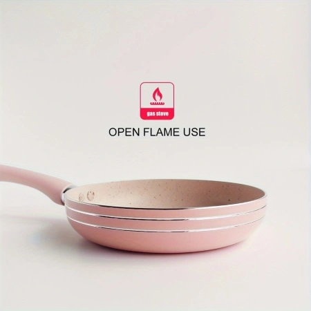Mini Tigaie Antiaderentă Roz – 16 cm, Ideală pentru Ouă și Gustări Rapide, TMML175104 - Img 3