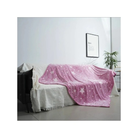 Patura moale si pufoasa, luminoasa, roz, 150 x 180 cm, PM24302_R - Img 2