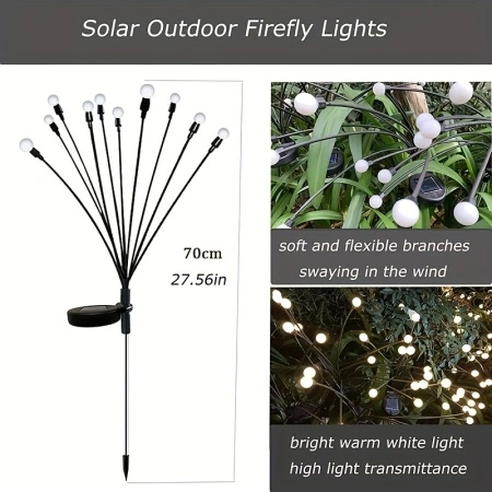 Set 10 Lumini Solare LED pentru Exterior – Lumină Caldă, Rezistente la Apă, Montaj Ușor, PMXP12070 - Img 2