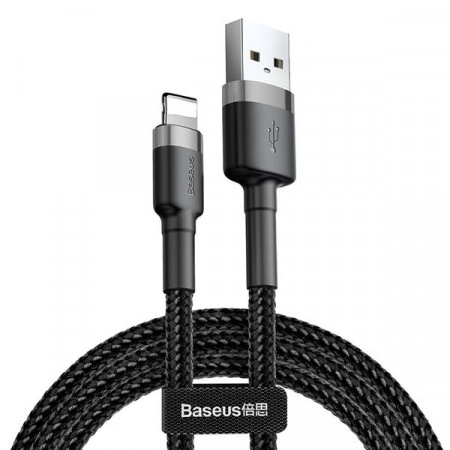 Cablu pentru incarcare si transfer de date Baseus Cafule USB/USB Type-C 3m Negru/Gri, PMCALKLF-RG1 - Img 2