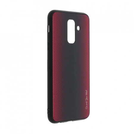 Husa pentru Samsung Galaxy A6 PLUS (2018) - Husa Pro Shield Sticla Rosu cu Efect Gradient - Img 2