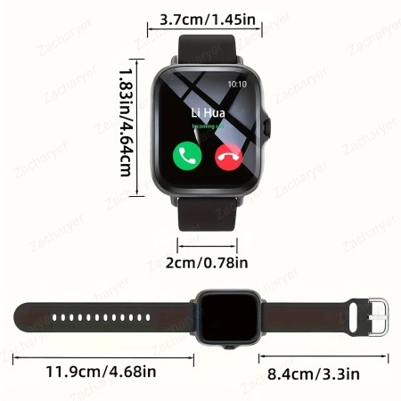Smartwatch pentru telefoane Android/iPhone, cu mod sport, apeluri wireless, notificari de mesaje, potrivit pentru barbati si femei, autonomie lunga a bateriei, PMKJ270881-GRI - Img 3