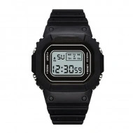 Ceas Sport Led Unisex, Quartz, afisaj Digital, negru, LD208-V1