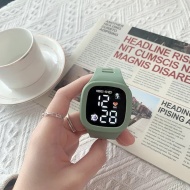 Ceas Sport Led Unisex, Quartz, afisaj Digital, verde, LD203-V2