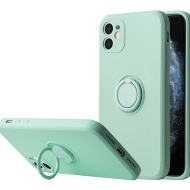 Husa pentru SAMSUNG GALAXY S21 ULTRA, Vennus Silicone cu inel, menta