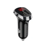 Incarcator auto Borofone BZ15 Auspicious - 2XUSB - 2.4A, Negru, ŁAD001441 - Img 2