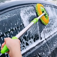 Mop din microfibra ultra-absorbant, cu maner extensibil, pentru spalare auto, PMEA150704