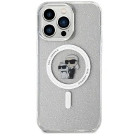 Original Pouch KARL LAGERFELD hardcase Karl&Choupette Glitter MagSafe KLHMP14XHGKCNOT for Iphone 14 Pro Max transparent - Img 2