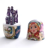 Set cadou de ingrijire a unghiilor cu papusa ruseasca Matryoshka, PMXU142448