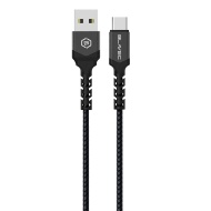 Blavec Cablu impletit USB to Type C - 3A, 1 metru, negru, KABAV1719