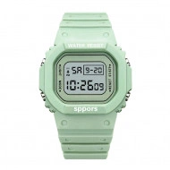 Ceas Sport Led Unisex, Quartz, afisaj Digital, verde, LD208-V2
