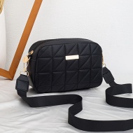 Geanta eleganta de Dama, cu curea detasabila, model carouri, PMWT192603-NEGRU