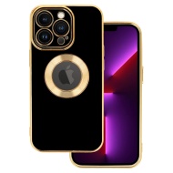Husa din silicon Beauty pentru Iphone 14, negru/ auriu, POK051965
