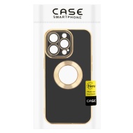 Husa din silicon Beauty pentru Iphone 14, negru/ auriu, POK051965