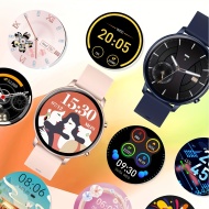 JELLOO Ceas smartwatch, cu ecran de 3.53 cm pentru femei si barbati, PMAR13930-NEGRU