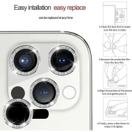 Tempered Glass HARD DIAMOND for camera (LENS) for Samsung Galaxy S24 Plus silver (lens 3 pieces), PROB04151 - Img 4
