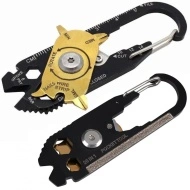 Breloc carabiner cuțit survival multitool 20in1, PM112623