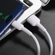 Cablu Borofone BX16 Easy - USB la Tip C - 3A, 1 metru, alb, MGKABAV1291