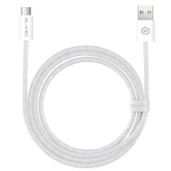 Cablu împletit Blavec Candy - USB la Tip C - PD 60W, 3A, 1 metru, Apple, CarPlay/Android Auto (CCA-UC3W10) Alb, MGKABAV1764
