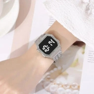 Ceas Dama Fashion Touch Screen Digital, Argintiu, LD098-V1 - Img 3