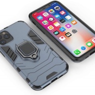 Husa iPhone 11 PRO Bleumarin Military cu Inel