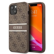 Husa pentru IPHONE 13 MINI, GUESS 4G STRIPE, maro