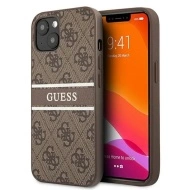 Husa pentru IPHONE 13 MINI, GUESS 4G STRIPE, maro