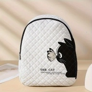 Rucsac damă Agneta cu model pisică și fluture – Stil casual și adorabil, TMPY151259