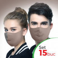Set 15 buc Masca protectie pentru fata Fashion, Culoare Bej