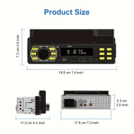 Sistem audio auto digital 1DIN cu radio MP3 pentru mașină 12V, PMDP78769