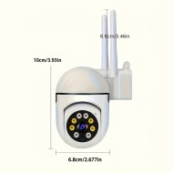 Camera video wireless 1080p HD color, vedere pe timp de noapte, pentru interior/exterior, PMKT106426