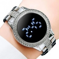 Ceas Dama Fashion Touch Screen Digital, Argintiu, LD092-V1