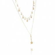 Colier fashion, placat cu aur 14K, PMNST13763 - Img 2