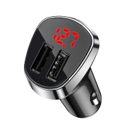 Incarcator auto Borofone BZ15 Auspicious - 2XUSB - 2.4A, Negru, ŁAD001441